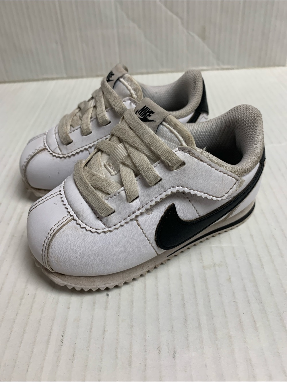 Nike Infant Cortez Sneakers White Black Size 5.5